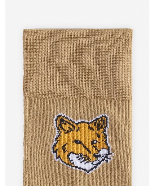 Maison Kitsune（メゾンキツネ）の「FOX HEAD SOCKS（ソックス/靴下・メンズ・モカ/霜降りグレー・S/M）」の6枚目の写真