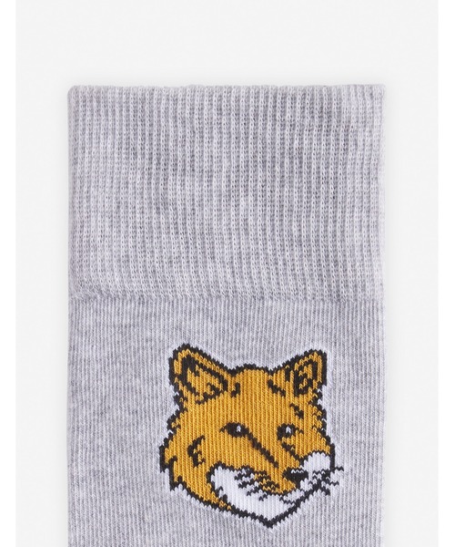 Maison Kitsune（メゾンキツネ）の「FOX HEAD SOCKS（ソックス/靴下・メンズ・モカ/霜降りグレー・S/M）」の4枚目の写真
