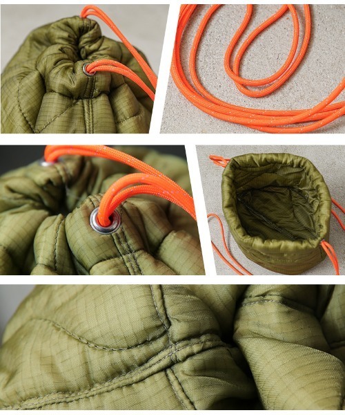 WAIPER.inc（ワイパーインク）の「WAIPER.inc 実物 米軍 M-65 フィールドジャケット用ライナー リメイク エフェクツバッグ LONG CORD（ショルダーバッグ・メンズ・オリーブ系・ONE SIZE）」の10枚目の写真