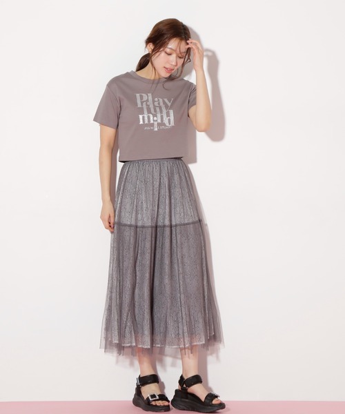 JILL by JILL STUART（ジルバイジルスチュアート）の「◇レイヤードチュールスカート（スカート・レディース・ブルー/チャコールグレー/ホワイト系その他・FREE）」の6枚目の写真