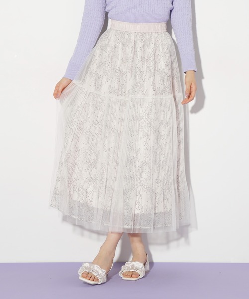 JILL STUART ジルスチュアート スカート レイヤード プリーツ セール】◇レイヤードチュールスカート（スカート）｜JILL by