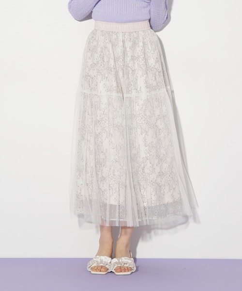 JILL STUART ジルスチュアート スカート レイヤード プリーツ レイヤードチュールスカート | JILL by JILL STUART（ジル バイ