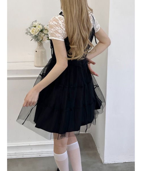 PHILLY(フィリー)の「【PHILLY】ボリュームチュールキャミワンピース(ワンピース・レディース・グレー/ブラック・FREE)」の5枚目の写真