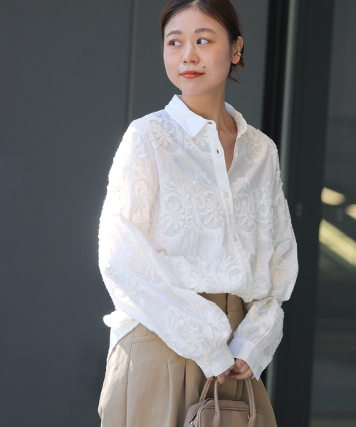 JOURNAL STANDARD relume(ジャーナルスタンダード レリューム)の「《追加》モチーフエンブロイダリーブラウス(シャツ/ブラウス・レディース・アイボリー・FREE)」の8枚目の写真