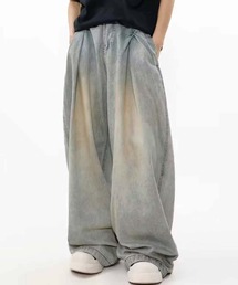 TopIsm | 【2025】タック入り入り デニムワイドパンツ(デニムパンツ)