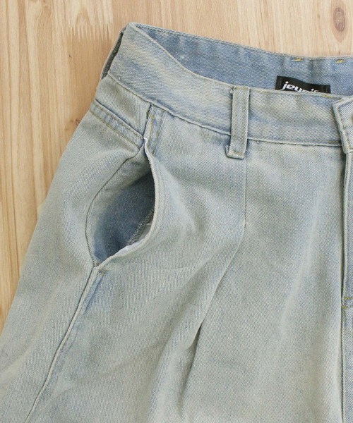 TopIsm（トップイズム）の「【2025】タック入り入り デニムワイドパンツ（デニムパンツ・メンズ・ブルー・L/M/FREE）」の9枚目の写真