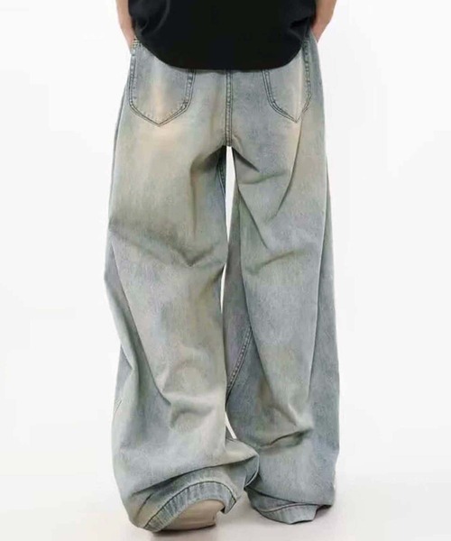 TopIsm（トップイズム）の「【2025】タック入り入り デニムワイドパンツ（デニムパンツ・メンズ・ブルー・L/M/FREE）」の12枚目の写真