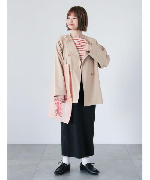 Lugnoncure（ルノンキュール）の「ボーダー長袖カットソー《2025spring catalog item》（Tシャツ/カットソー・レディース・オフホワイト/グレー/オレンジ/ベージュ・F）」の7枚目の写真