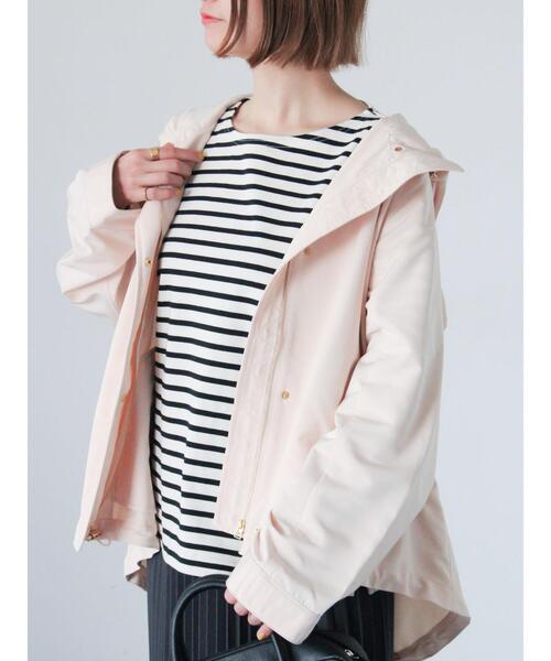 Lugnoncure（ルノンキュール）の「ボーダー長袖カットソー《2025spring catalog item》（Tシャツ/カットソー・レディース・オフホワイト/グレー/オレンジ/ベージュ・F）」の9枚目の写真
