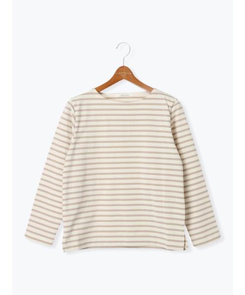 Lugnoncure（ルノンキュール）の「ボーダー長袖カットソー《2025spring catalog item》（Tシャツ/カットソー・レディース・オフホワイト/グレー/オレンジ/ベージュ・F）」の18枚目の写真