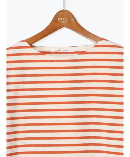 Lugnoncure（ルノンキュール）の「ボーダー長袖カットソー《2025spring catalog item》（Tシャツ/カットソー・レディース・オフホワイト/グレー/オレンジ/ベージュ・F）」の21枚目の写真