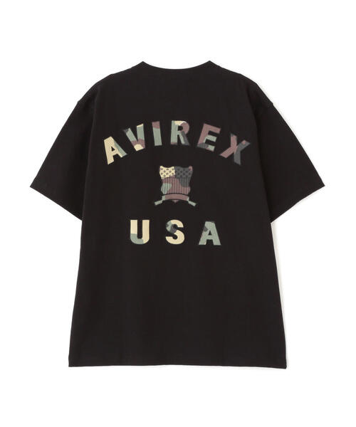 国内発送【AVIREX】VARSITY CAMO LOGO T-SHIRT 直営店限定》VARSITY CAMO LOGO T-SHIRT / バーシティ カモ ロゴ