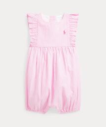 【新品】【女の子】ラルフローレン　ロンパース　ショートオール　デニム風　75 新品】【女の子】ラルフローレン ロンパース ショートオール