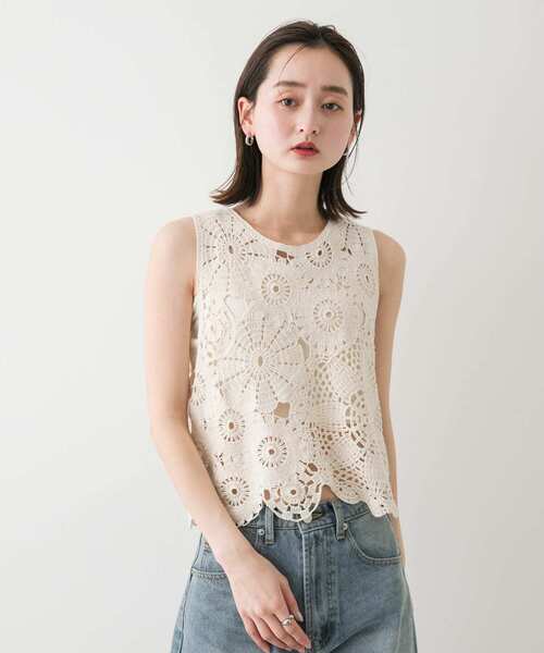 OY spring collection 24 ベスト ウール混サイドベルトニットベスト(982-10002)