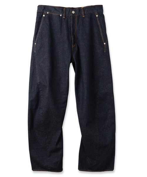 JIEDA(ジエダ)の「3D CUTTING DENIM PANTS(デニムパンツ・メンズ・インディゴブルー/ブラック・2/1)」の2枚目の写真