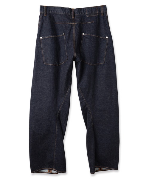 JIEDA(ジエダ)の「3D CUTTING DENIM PANTS(デニムパンツ・メンズ・インディゴブルー/ブラック・2/1)」の5枚目の写真