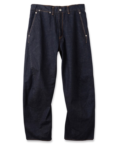 JIEDA(ジエダ)の「3D CUTTING DENIM PANTS(デニムパンツ・メンズ・インディゴブルー/ブラック・2/1)」の4枚目の写真