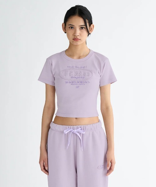 DC SHOES(ディーシーシューズ)の「25 WS TELECO HIDDEN/DCレディース半袖ショート丈Tシャツ(Tシャツ/カットソー・レディース・ブラック系その他/ベージュ系その他/ラベンダー/スミクロ・MEDIUM/LARGE)」の1枚目の写真