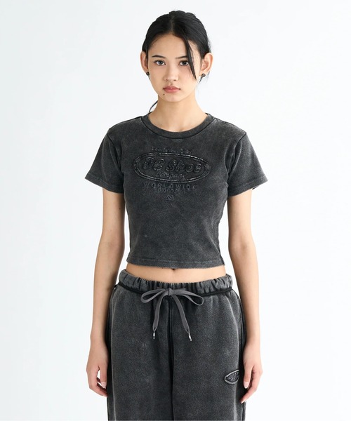 DC SHOES(ディーシーシューズ)の「25 WS TELECO HIDDEN/DCレディース半袖ショート丈Tシャツ(Tシャツ/カットソー・レディース・ブラック系その他/ベージュ系その他/ラベンダー/スミクロ・MEDIUM/LARGE)」の2枚目の写真