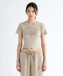 25 WS TELECO HIDDEN/DCレディース半袖ショート丈Tシャツ