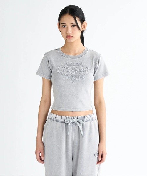 DC SHOES(ディーシーシューズ)の「25 WS TELECO HIDDEN/DCレディース半袖ショート丈Tシャツ(Tシャツ/カットソー・レディース・ブラック系その他/ベージュ系その他/ラベンダー/スミクロ・MEDIUM/LARGE)」の3枚目の写真