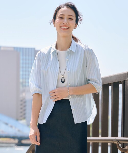 J.PRESS(ジェイプレス)の「【WEB限定カラーあり・洗える】FINE SLEEVELESS ニット タンクトップ(タンクトップ・レディース・ホワイト系/ゴールド系/ブラック系/シルバー系・T13/T15)」の7枚目の写真