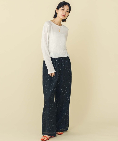 Gready Brilliant（グレディブリリアン）の「ワッシャーシアーカットソー（Tシャツ/カットソー・レディース・グリーン/ピンク/オフホワイト・M）」の7枚目の写真