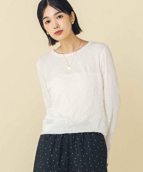 Gready Brilliant（グレディブリリアン）の「ワッシャーシアーカットソー（Tシャツ/カットソー・レディース・グリーン/ピンク/オフホワイト・M）」の11枚目の写真