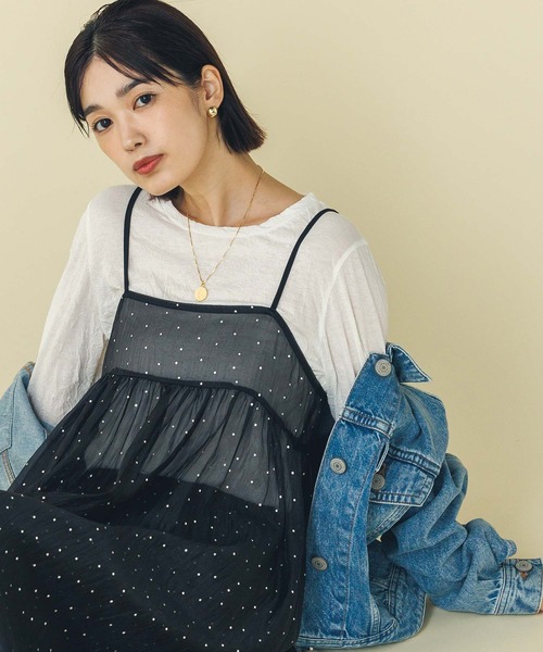 Gready Brilliant（グレディブリリアン）の「ワッシャーシアーカットソー（Tシャツ/カットソー・レディース・グリーン/ピンク/オフホワイト・M）」の17枚目の写真