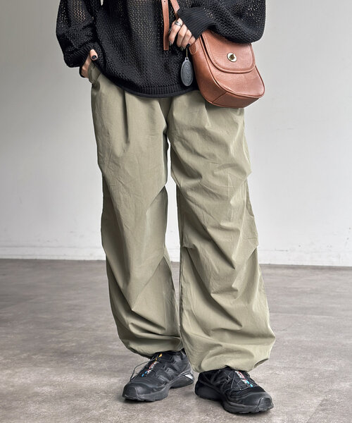 CPCM（シーピーシーエム）の「綿ナイロンニータックパンツ（その他パンツ・メンズ・グレー/ブラック/カーキ/ベージュ/インディゴブルー・SMALL/FREE）」の21枚目の写真