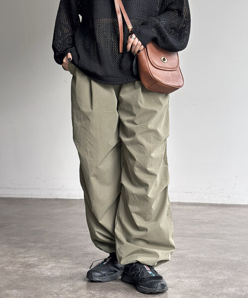 CPCM（シーピーシーエム）の「綿ナイロンニータックパンツ（その他パンツ・メンズ・グレー/ブラック/カーキ/ベージュ/インディゴブルー・SMALL/FREE）」の20枚目の写真