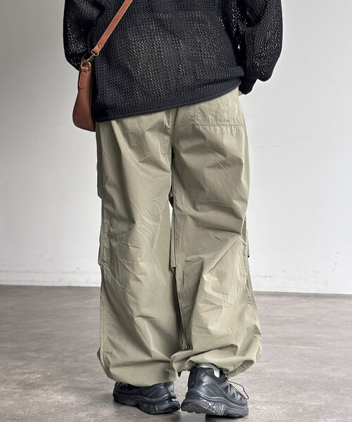 CPCM（シーピーシーエム）の「綿ナイロンニータックパンツ（その他パンツ・メンズ・グレー/ブラック/カーキ/ベージュ/インディゴブルー・SMALL/FREE）」の18枚目の写真
