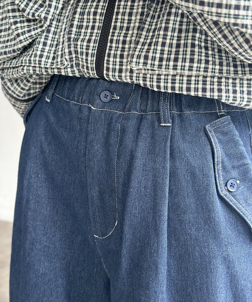 CPCM（シーピーシーエム）の「綿ナイロンニータックパンツ（その他パンツ・メンズ・グレー/ブラック/カーキ/ベージュ/インディゴブルー・SMALL/FREE）」の10枚目の写真