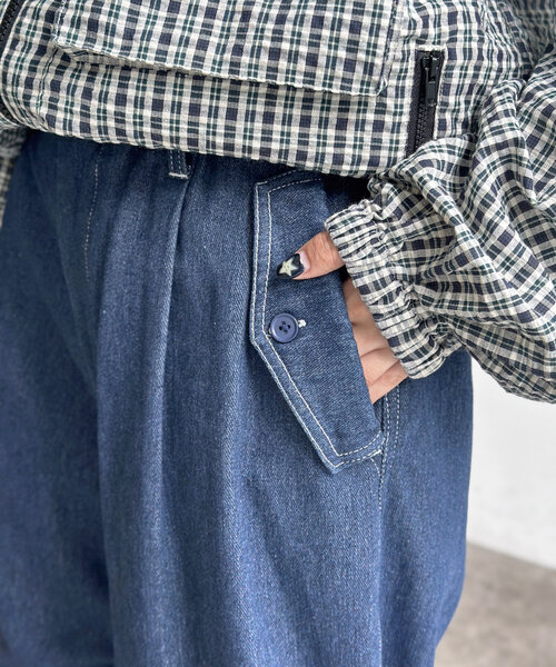 CPCM（シーピーシーエム）の「綿ナイロンニータックパンツ（その他パンツ・メンズ・グレー/ブラック/カーキ/ベージュ/インディゴブルー・SMALL/FREE）」の9枚目の写真