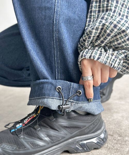 CPCM（シーピーシーエム）の「綿ナイロンニータックパンツ（その他パンツ・メンズ・グレー/ブラック/カーキ/ベージュ/インディゴブルー・SMALL/FREE）」の7枚目の写真