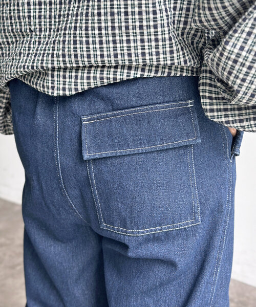 CPCM（シーピーシーエム）の「綿ナイロンニータックパンツ（その他パンツ・メンズ・グレー/ブラック/カーキ/ベージュ/インディゴブルー・SMALL/FREE）」の6枚目の写真