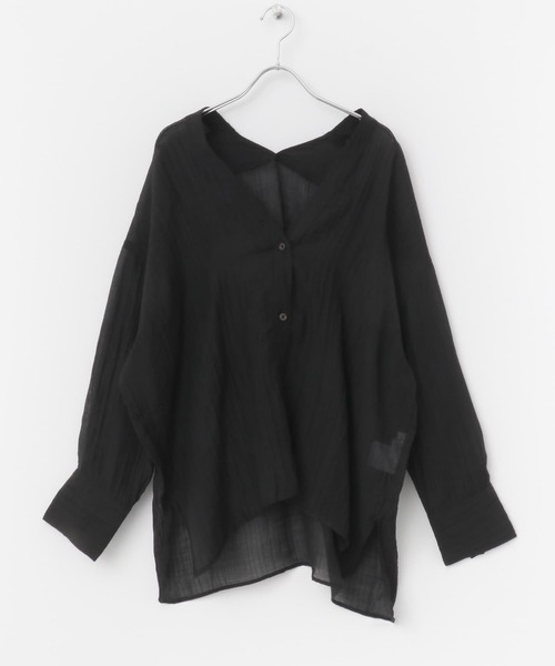ITEMS URBANRESEARCH（アイテムズ アーバンリサーチ）の「Vネックシアーブラウス（シャツ/ブラウス・レディース・オフホワイト/ブラック/ミント・FREE）」の20枚目の写真