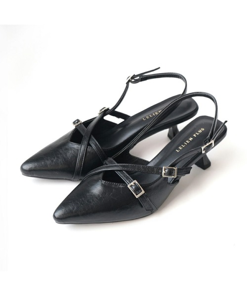 AmiAmi（アミアミ）の「バックストラップミュール/クロスストラップパンプス（パンプス・レディース・アイボリー/ブラック/シルバー/バーガンディー・S/M/LL/L）」の15枚目の写真