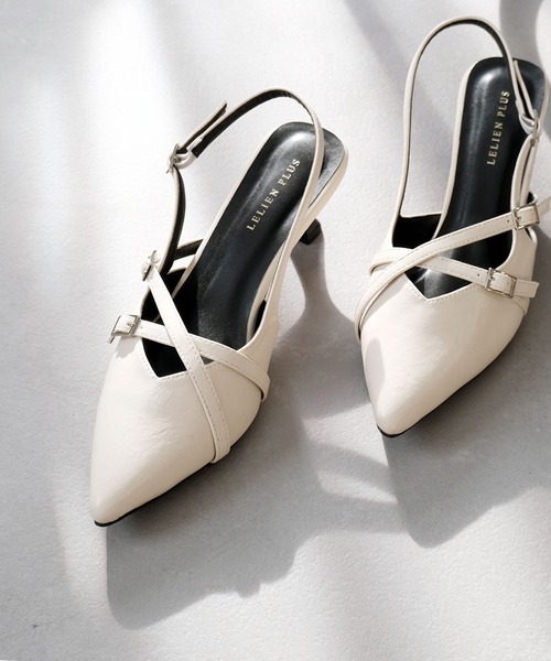 AmiAmi（アミアミ）の「バックストラップミュール/クロスストラップパンプス（パンプス・レディース・アイボリー/ブラック/シルバー/バーガンディー・S/M/LL/L）」の12枚目の写真