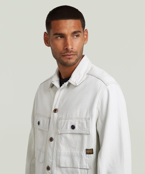 G-STAR(ジースター)の「MOSA OVERSHIRT/デニムシャツジャケット/カバーオール(デニムジャケット・メンズ・インディゴブルー・X-SMALL/SMALL/MEDIUM/LARGE/X-LARGE)」の3枚目の写真