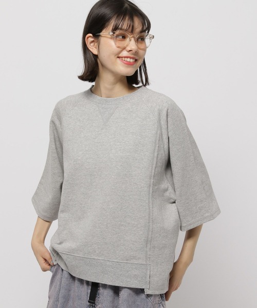 niko and（ニコアンド）の「ミニ裏毛7分袖プルオーバー（Tシャツ