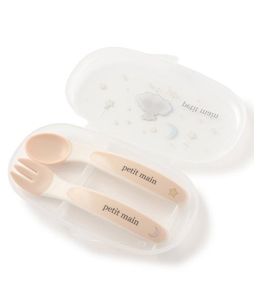 petit main（プティマイン）の「スプーン・フォークセット（マグ/哺乳瓶/お食事グッズ・キッズ・ライトブルー/ライトピンク/ベージュ・F）」の4枚目の写真
