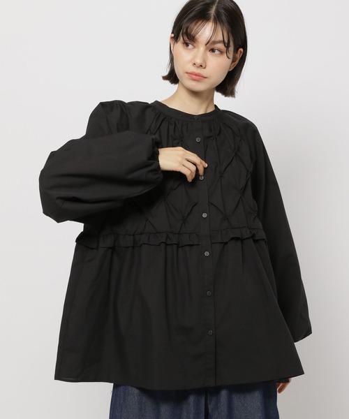 niko and...（ニコアンド）の「スモッキングバンドチュニック（チュニック・レディース・ブラック/ライトブルー/オフホワイト・FREE）」の15枚目の写真