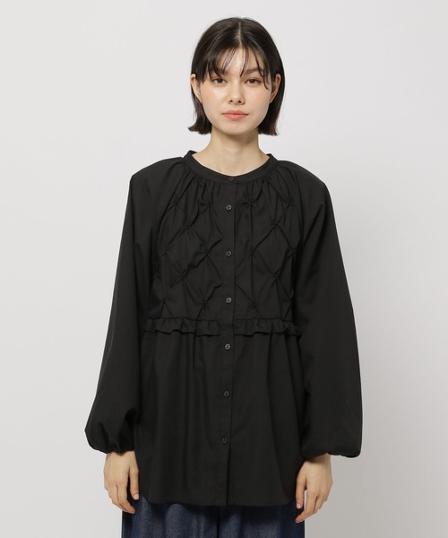 niko and...（ニコアンド）の「スモッキングバンドチュニック（チュニック・レディース・ブラック/ライトブルー/オフホワイト・FREE）」の20枚目の写真