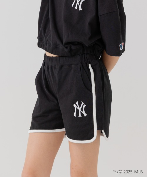 [ MLB ] BASIC BIG LOGO ショーツパンツ セール】〈MLB〉ロゴ パイピングショートパンツ（その他パンツ