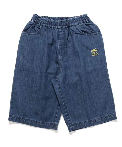 KRIFF MAYER Kid's Collection(クリフメイヤーキッズコレクション)の「【冷感・吸汗速乾・抗菌】涼適デニムハーフパンツ(デニムパンツ・キッズ・ダークブルー/ライトブルー・120/130/140/150/160/170)」の1枚目の写真