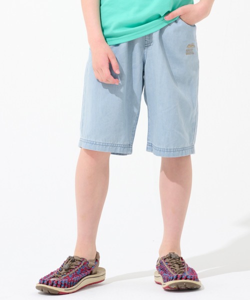 KRIFF MAYER Kid's Collection(クリフメイヤーキッズコレクション)の「【冷感・吸汗速乾・抗菌】涼適デニムハーフパンツ(デニムパンツ・キッズ・ダークブルー/ライトブルー・120/130/140/150/160/170)」の2枚目の写真