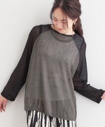 Cutie Blonde | シアーラグランロンT(Tシャツ/カットソー)