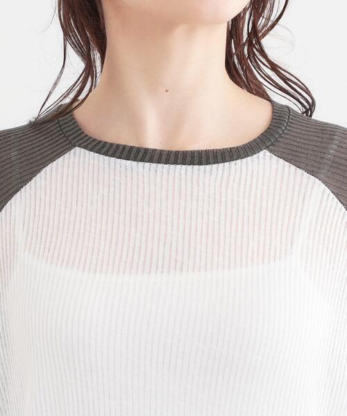 Cutie Blonde（キューティーブロンド）の「【S-LL】シアーラグランロンT（Tシャツ/カットソー・レディース・ホワイト/ベージュ/チャコールグレー・04/03/02/01）」の19枚目の写真