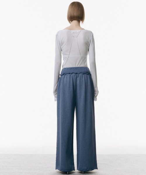 JOSE MOON（ジョゼムーン）の「PIGMENT SWEAT PANTS/ピグメントスウェットパンツ（スウェットパンツ・レディース・ブルー/チャコールグレー/グレー・38/36）」の10枚目の写真